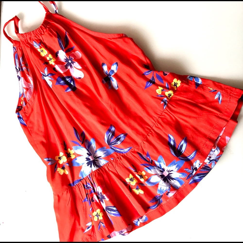 Girls Floral Design Tank Top